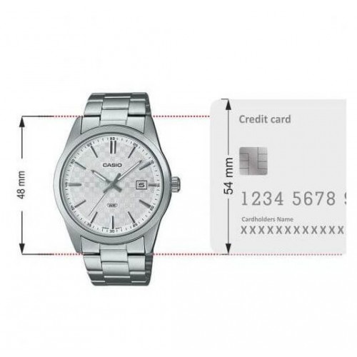 Casio – Cadran blanc avec dateur – Bracelet en acier inoxydable – MTP-VD03D-7AUDF Casio – Cadran blanc avec dateur – Bracelet en acier inoxydable – MTP-VD03D-7AUDF