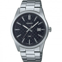 Casio – Montre homme cadran noir avec aiguilles fluorescentes – Dateur – MTP-VD03D-1AU