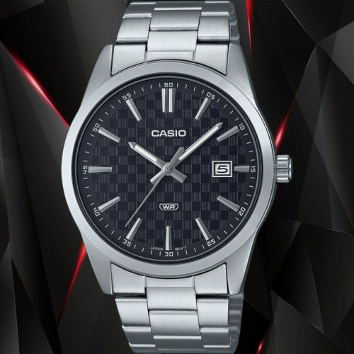 Casio – Montre homme cadran noir avec aiguilles fluorescentes – Dateur – MTP-VD03D-1AU Casio – Montre homme cadran noir avec aiguilles fluorescentes – Dateur – MTP-VD03D-1AU