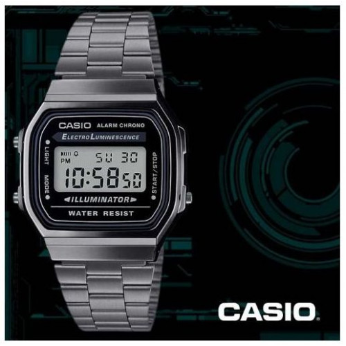 Casio – Noir – Digitale – Vintage Collection – Bracelet en acier inoxydable – A168WGG-1ADF Casio – Noir – Digitale – Vintage Collection – Bracelet en acier inoxydable – A168WGG-1ADF