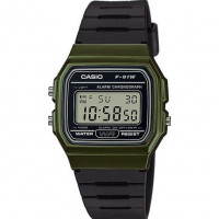 Casio – Montre Digital homme – bracelet caoutchouc noir – F-91WM-3ADF