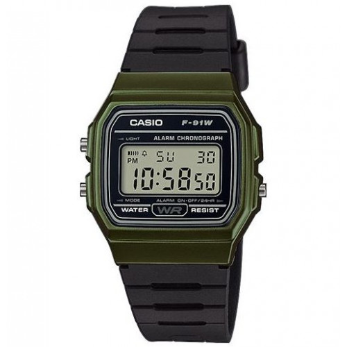 Casio – Montre Digital homme – bracelet caoutchouc noir – F-91WM-3ADF Casio – Montre Digital homme – bracelet caoutchouc noir – F-91WM-3ADF