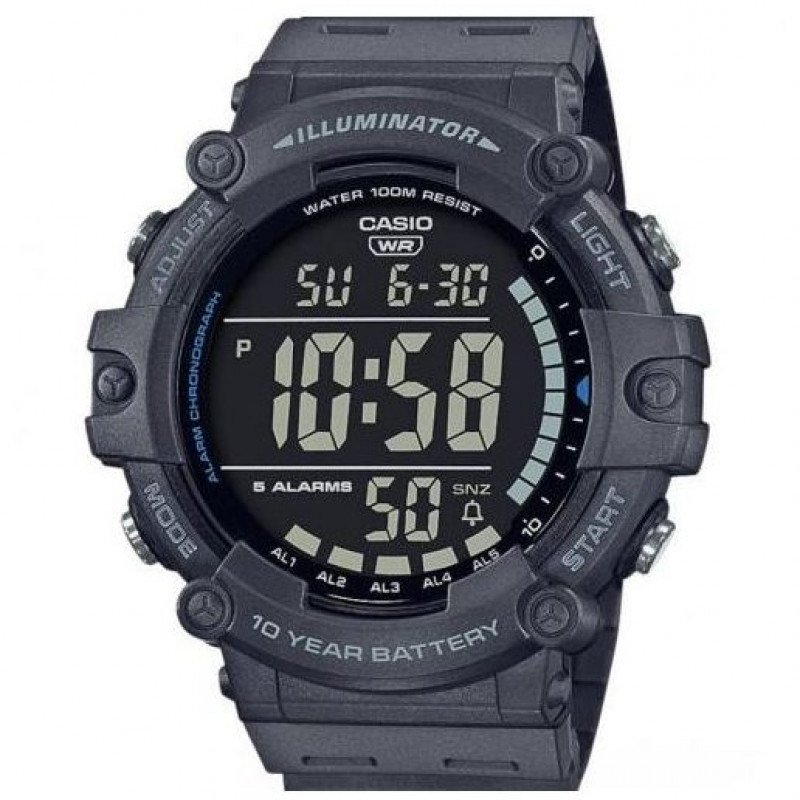 Casio – Digitale – Cadran noir / digits blanc – Étanche à 100 mètres – AE-1500WH-8BVDF