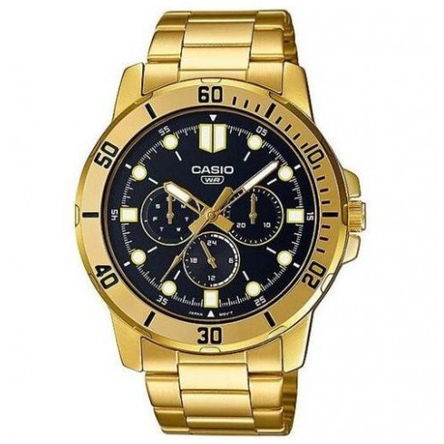 Casio – Montre homme bracelet en acier inoxydable dorée – MTP-VD300G-1EUDF Casio – Montre homme bracelet en acier inoxydable dorée – MTP-VD300G-1EUDF