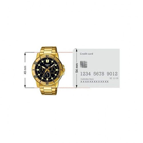 Casio – Montre homme bracelet en acier inoxydable dorée – MTP-VD300G-1EUDF Casio – Montre homme bracelet en acier inoxydable dorée – MTP-VD300G-1EUDF