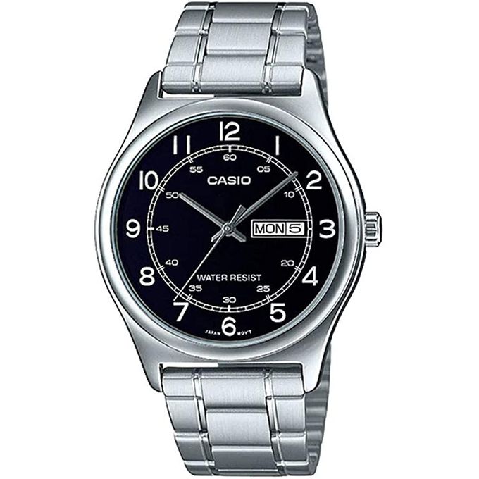 Casio – Dateur « jour/mois » – Bracelet en acier inoxydable – MTP-V006D-1B2UDF