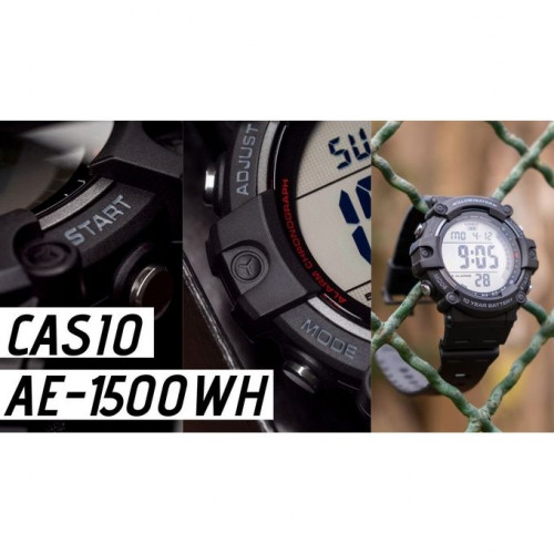 Casio – Digitale – 5 alarmes quotidiennes – Étanche à 100 mètres – AE-1500WH-1AVDF Casio – Digitale – 5 alarmes quotidiennes – Étanche à 100 mètres – AE-1500WH-1AVDF