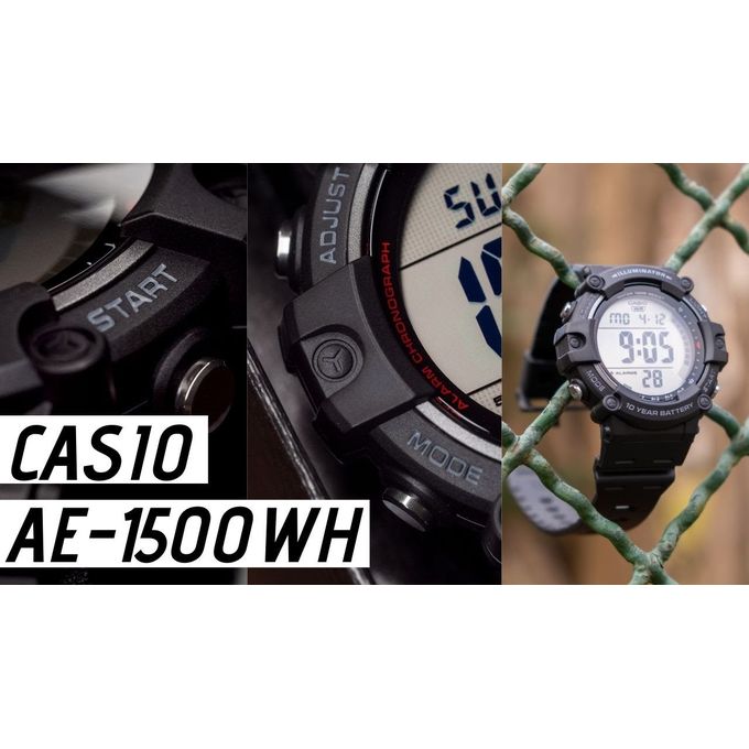 Casio – Digitale – 5 alarmes quotidiennes – Étanche à 100 mètres – AE-1500WH-1AVDF