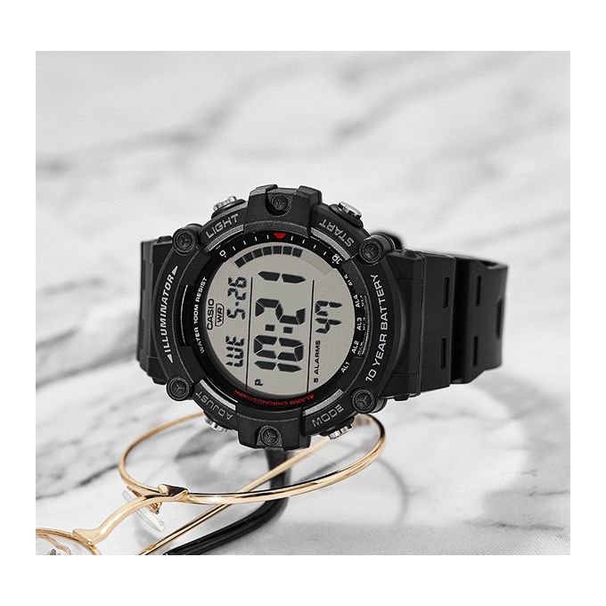 Casio – Digitale – 5 alarmes quotidiennes – Étanche à 100 mètres – AE-1500WH-1AVDF