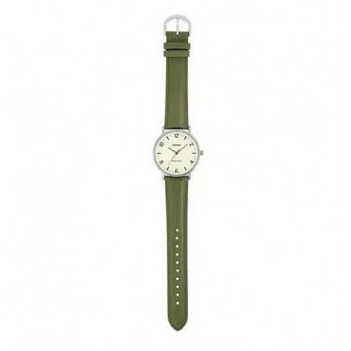 Casio – Montre classique en bracelet cuir vert pour hommes – Index chiffres facile – MTP-VT03L-7B Casio – Montre classique en bracelet cuir vert pour hommes – Index chiffres facile – MTP-VT03L-7B