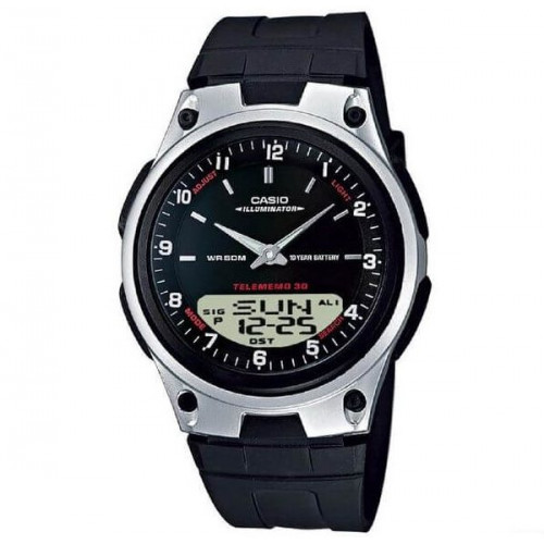 Casio – Double montre – Autonomie de batterie 10 ans – Étanchéité jusqu’à 50 mètres – Heure mondiale – AW-80-1A Casio – Double montre – Autonomie de batterie 10 ans – Étanchéité jusqu’à 50 mètres – Heure mondiale – AW-80-1A