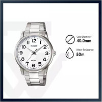 Casio – Montre classique avec un fond blanc et des index chiffrés bien visibles pour rendre la lecture plus facile – MTP-1303D-7BVDF