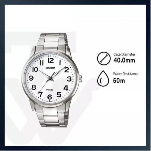 Casio – Montre classique avec un fond blanc et des index chiffrés bien visibles pour rendre la lecture plus facile – MTP-1303D-7BVDF Casio – Montre classique avec un fond blanc et des index chiffrés bien visibles pour rendre la lecture plus facile – MTP-1303D-7BVDF