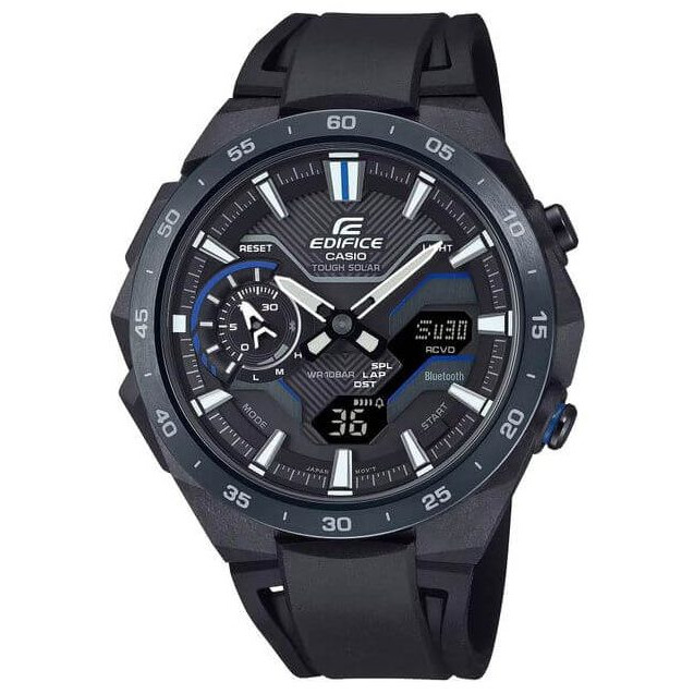 Casio – Synchronisation avec votre smartphone via Bluetooth® – Solaire – Bracelet en résine noir – BCE-2200PB-1A
