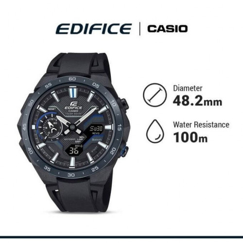 Casio – Synchronisation avec votre smartphone via Bluetooth® – Solaire – Bracelet en résine noir – BCE-2200PB-1A Casio – Synchronisation avec votre smartphone via Bluetooth® – Solaire – Bracelet en résine noir – BCE-2200PB-1A