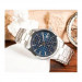 Casio – Montre fond bleu avec dateur pour hommes – Bracelet en acier inoxydable – MTP-VD03D-2A2 Casio – Montre fond bleu avec dateur pour hommes – Bracelet en acier inoxydable – MTP-VD03D-2A2
