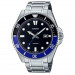 Casio – Sous-marine 200 m pour hommes – Cadran noir, lunette rotative noir/bleu – Tout en acier inoxydable – MDV-107D-1A2V Casio – Sous-marine 200 m pour hommes – Cadran noir, lunette rotative noir/bleu – Tout en acier inoxydable – MDV-107D-1A2V