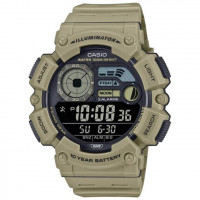 Casio – Montre sport en résine verte, autonomie pile 10 ans & indicateurs de phase lunaire – WS-1500H-5BV