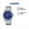Casio – Cadran bleu avec texturée dans un design simple et moderne, Dateur à 3h – MTP-E720D-2AV