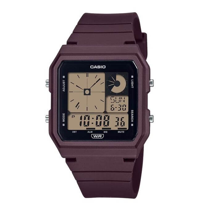Casio – Vintage Collection en couleur marron – Montre unisexe – Bracelet en résine marron – LF-20W-5A