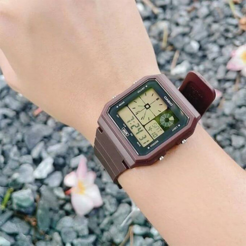 Casio – Vintage Collection en couleur marron – Montre unisexe – Bracelet en résine marron – LF-20W-5A Casio – Vintage Collection en couleur marron – Montre unisexe – Bracelet en résine marron – LF-20W-5A