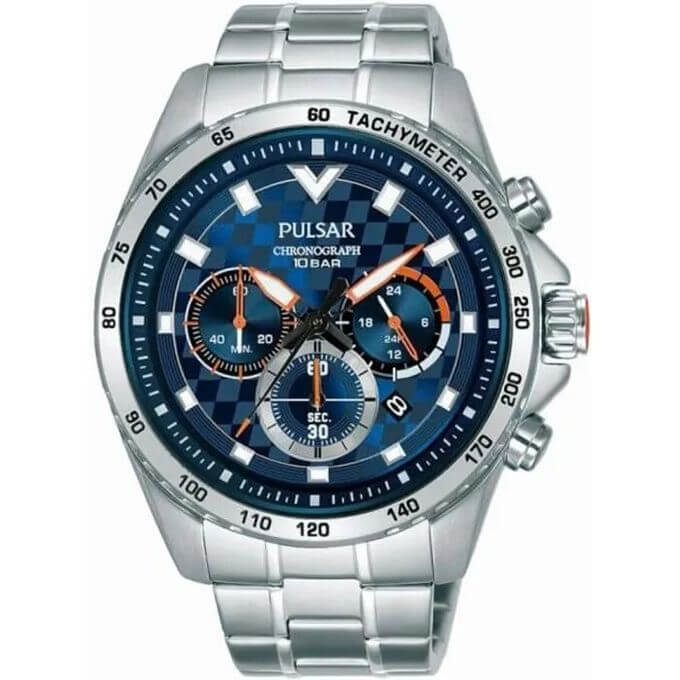 Pulsar – Voici une montre pour homme avec fonction chronographe et indication de la date – PT3A55X1