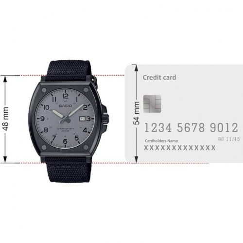 Casio – Montre noir en bracelet nylon – Étanche 50 m – Avec dateur – MTP-E715C-8AVDF Casio – Montre noir en bracelet nylon – Étanche 50 m – Avec dateur – MTP-E715C-8AVDF
