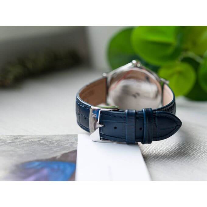 Festina – Extra plate en bleu pour hommes – Avec dateur – Bracelet cuir bleu – F16745/3