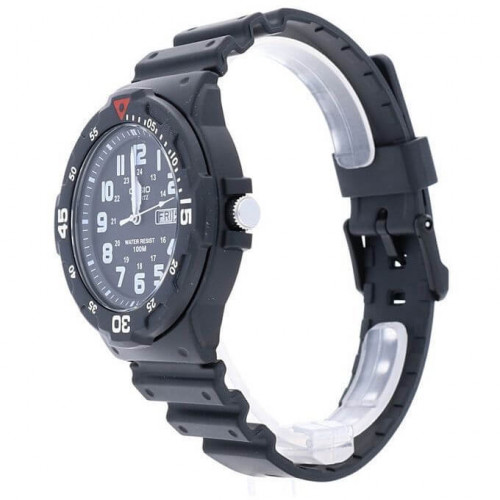 Casio – Index chiffres – Cadran noir – Étanche 100 m – Dateur – MRW-200H-1BV Casio – Index chiffres – Cadran noir – Étanche 100 m – Dateur – MRW-200H-1BV