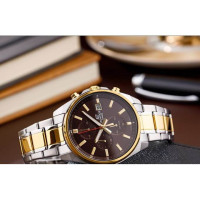 Casio – Édifice Collection pour homme – Cadran marron – Bracelet en acier bicolore – EFV-610SG-5AV