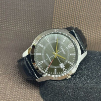 Casio – Montres analogiques classiques conçues – Bracelet cuir noir – MTP-V004L-1C