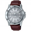 Casio – Cadran blanc – Bracelet cuir marron – MTP-VD01L-7CV