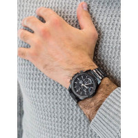 Casio – Noir – Tout en acier inoxydable – Verre saphir anti-rayure – Édifice Collection – EFR-S567DC-1AV