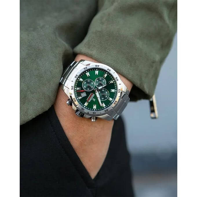 Festina – Sophistiquée pour un look tendance – Cadran vert – Bracelet en acier inoxydable – F20463/3