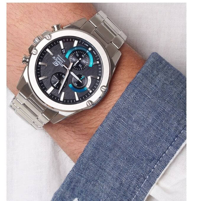 Casio – Série EDIFICE SLIM à cristal de saphir – Chronographe – EFR-S567D-1AVUDF