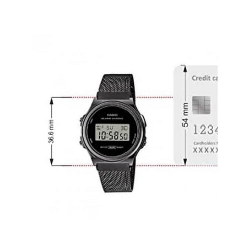 Casio – Unisexe – Vintage Collection – Bracelet en mailles milanaise – A171WEMB-1ADF Casio – Unisexe – Vintage Collection – Bracelet en mailles milanaise – A171WEMB-1ADF