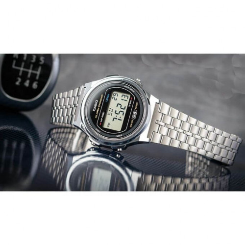 Casio – Numérique – Vintage Collection ronde argentée – Bracelet en acier inoxydable – A171WE-1ADF Casio – Numérique – Vintage Collection ronde argentée – Bracelet en acier inoxydable – A171WE-1ADF
