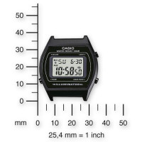 Casio – Montre unisexe digitale – Bracelet en acier inoxydable noir – B640WB-1ADF