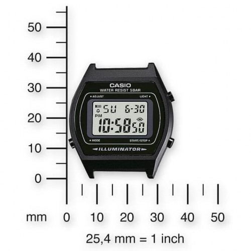 Casio – Montre unisexe digitale – Bracelet en acier inoxydable noir – B640WB-1ADF Casio – Montre unisexe digitale – Bracelet en acier inoxydable noir – B640WB-1ADF
