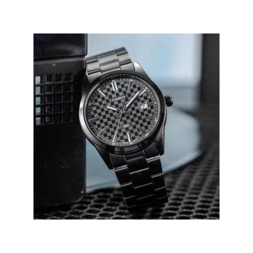 Casio – Noir – Tout en acier inoxydable – Avec dateur – MTP-VD03B-1AUDF Casio – Noir – Tout en acier inoxydable – Avec dateur – MTP-VD03B-1AUDF