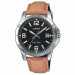 Casio – Cadran noir & Bracelet cuir couleur camel – Avec dateur – MTP-V004L-1B2U