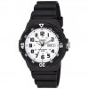 Casio – Montre pour hommes cadran blanc chiffres noirs – Bracelet en silicone noir – MRW-200H-7BVDF