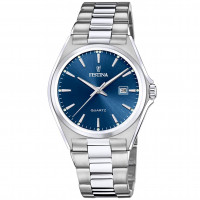 Festina – Classique – Cadran bleu avec dateur – Tout acier inoxydable – F20552/3