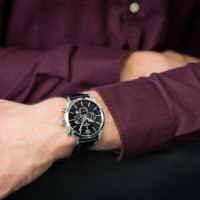 Festina – Bracelet cuir noir – Cadran noir – F20542/5 – Chronographe pour homme