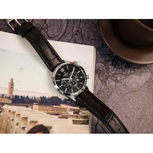Festina – Bracelet cuir noir – Cadran noir – F20542/5 – Chronographe pour homme Festina – Bracelet cuir noir – Cadran noir – F20542/5 – Chronographe pour homme