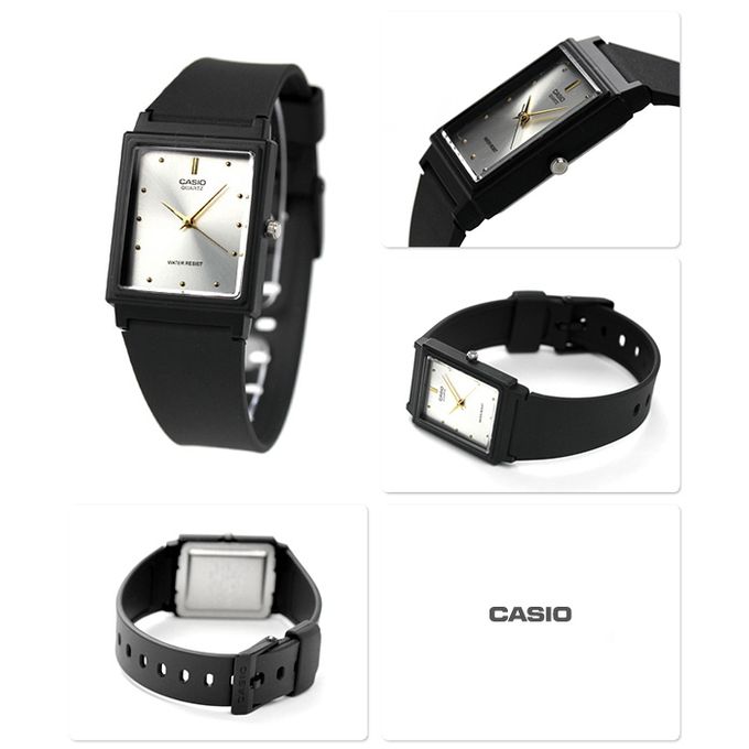 Casio MQ-38-7ADF – Pour homme – Classique cadran blanc rectangulaire – Bracelet silicone