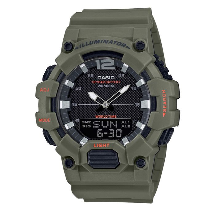 Casio – Verte – Sport – Double montre – Résistance à l'eau 100 mètres – HDC-700-3A2VDF