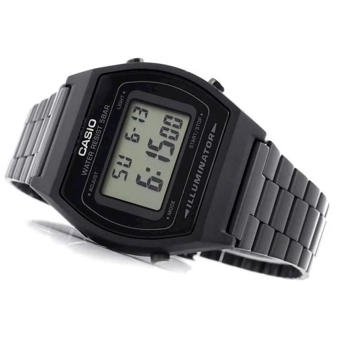 Casio – Montre digitale – Bracelet en acier inoxydable noir