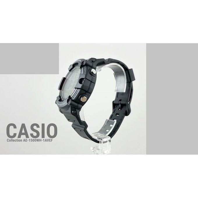 Casio – Bracelet extra long pour les grosses poignets – AE-1500WHX-1AVDF – Digitale