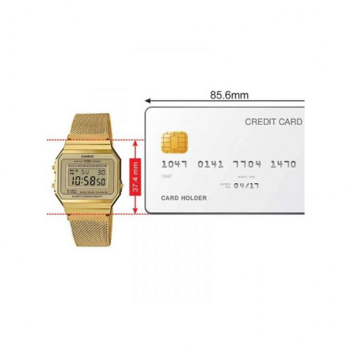 Casio A700WMG-9ADF – Doré – Super Slim – Vintage – Bracelet milanais Casio A700WMG-9ADF – Doré – Super Slim – Vintage – Bracelet milanais